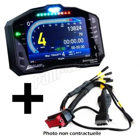Schneller Versand Tableau de bord DAVINCI-II R X-SERIES + faisceau plug & play STARLANE YAMAHA R3 2019-2023